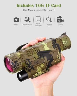 телескоп оптики ночного видения 5x8 Handheld Monocular перезаряжаемые